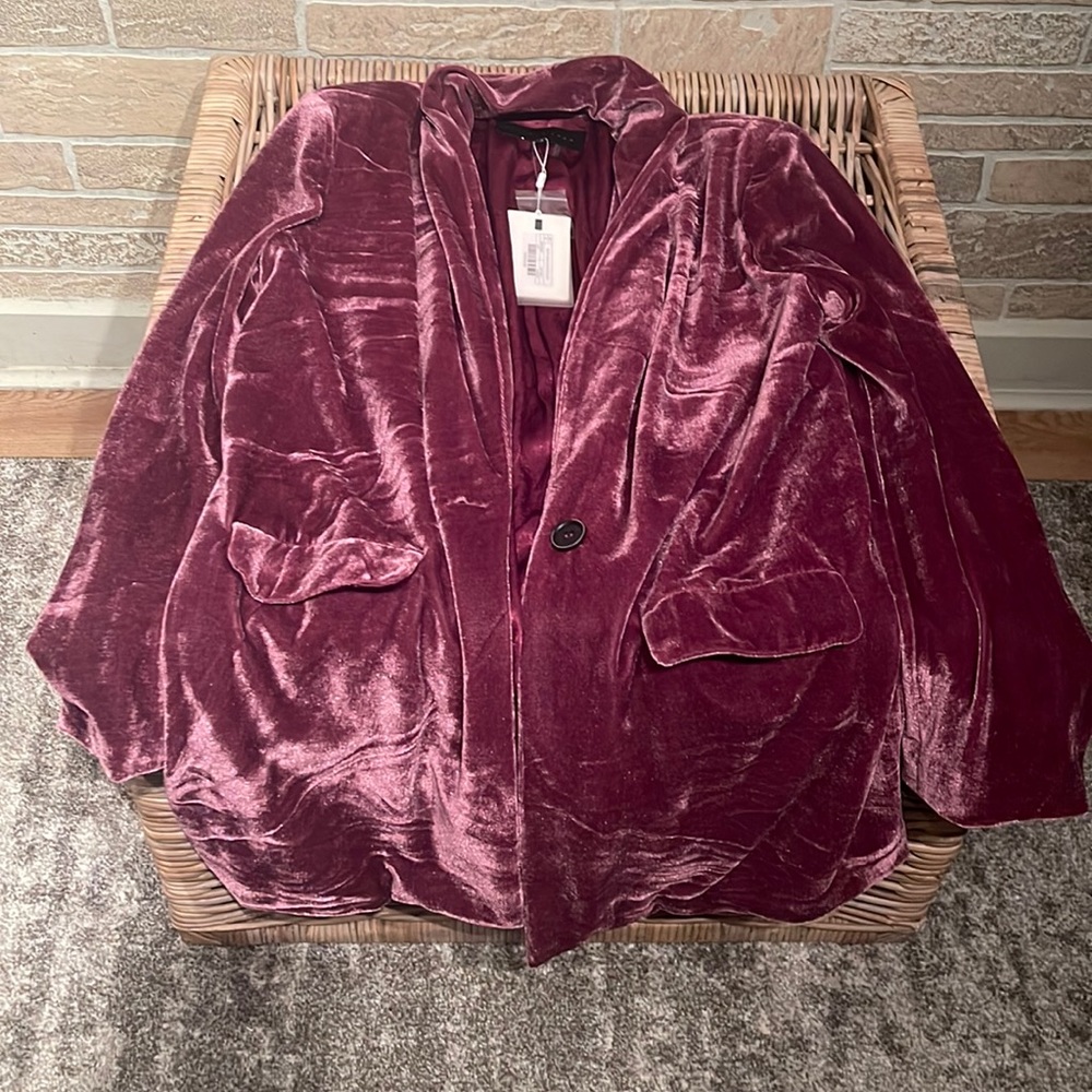 Woman’s Purple Velvet Blazer